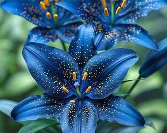 Bulbi di Lycoris blu elettrico / Fioriture a sorpresa rare