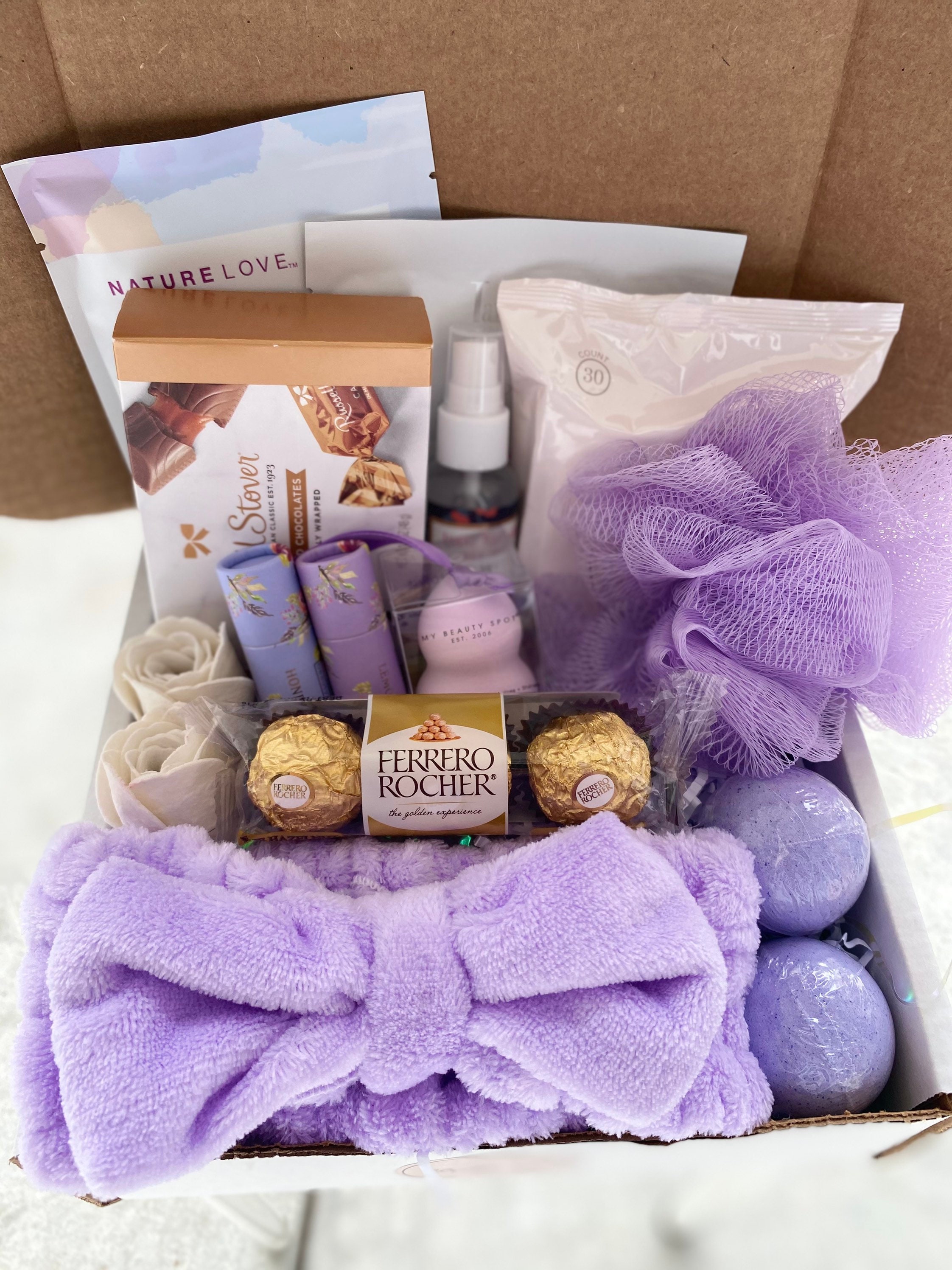 Purple Pamper Kit / for Her / Womens Birthday / Get Well