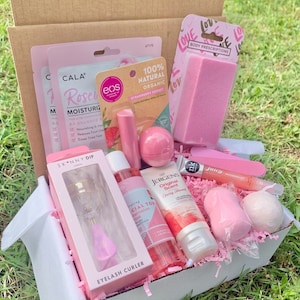 Pink Relaxation Gift / Self Care Set / Thank you / Get Well Soon / for Her / Women's Birthday / Pamper Kit