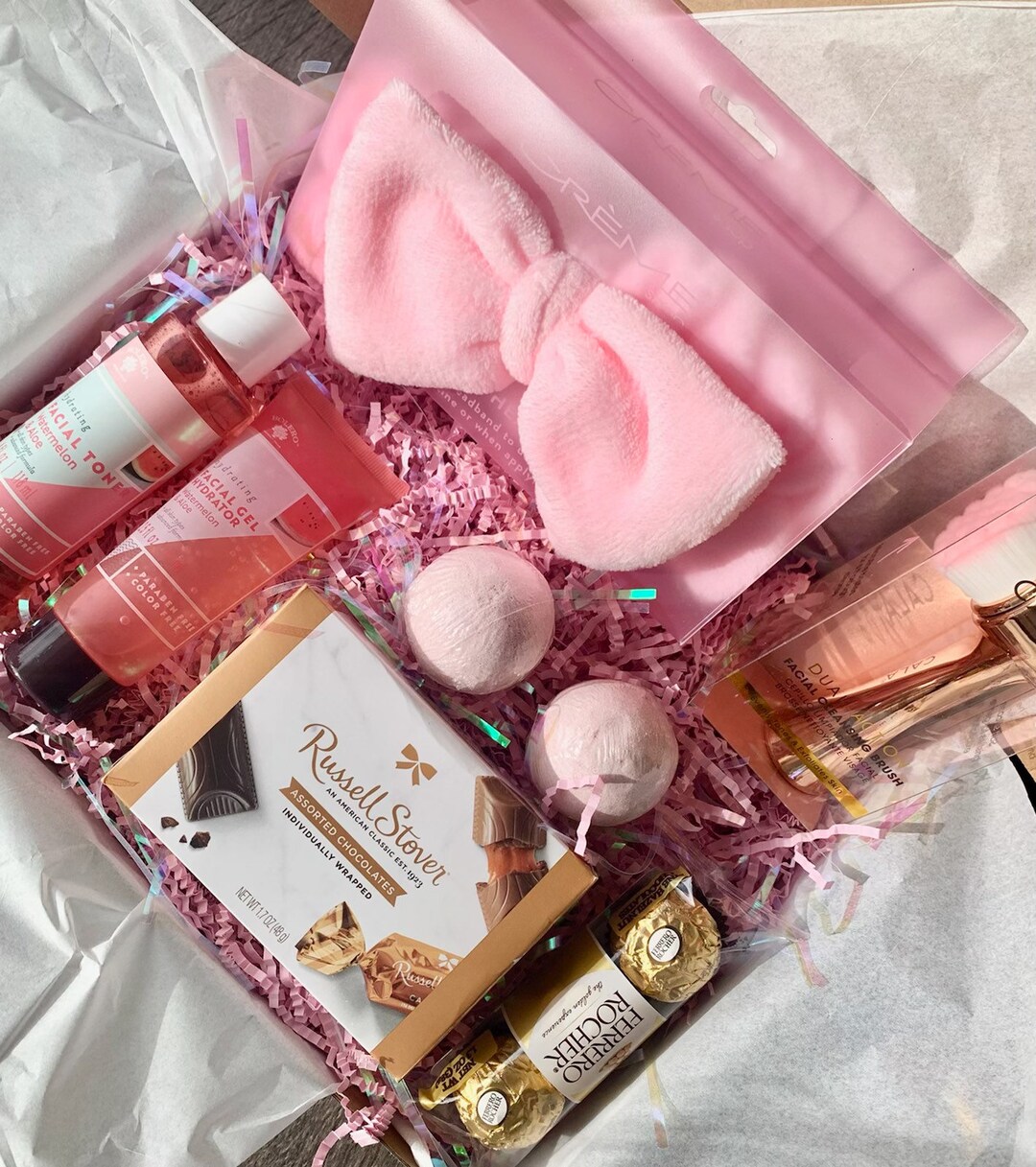 Pink Care Package / Self Care Kit / Health and Wellness Box / Gifts for