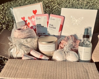 Box Pensando a Te / Kit Self Care / Pacchetto Salute e Benessere / Regali per le Donne / Kit Relax / Beauty Box Rosa