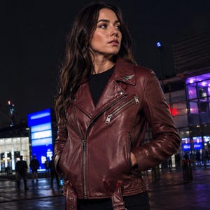 RE2 Veronica Redfield Red Leather Jacket | Handmade Claire Vintage Gaming Biker Cosplay Vest Costume