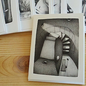 Artistic Greeting Card - No.9: from original pencil drawing artwork