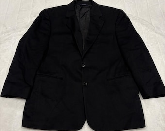 Chaqueta tipo blazer de lana negra para hombre Brooks Brothers 42s, de cachemir y corte clásico.