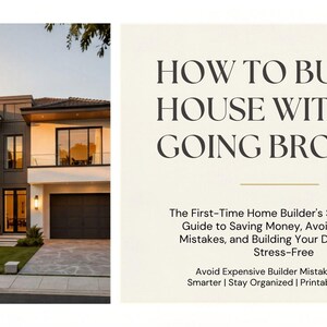 Home Building Planner, First-Time Builder Budget Workbook (Digital Download)