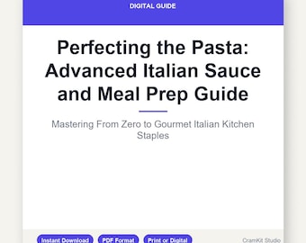 Fresh Pasta Recipes & Italian Sauce Guide | Gourmet Meal Prep for Advanced Home Cooks