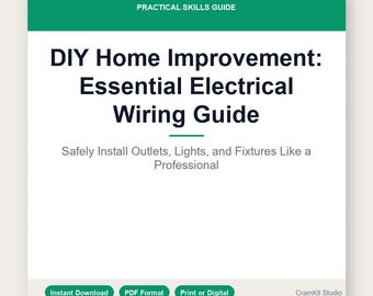 Electrical Wiring Guide PDF | DIY Home Improvement: Safely Install Outlets & Lights | Basic Wiring Tutorial