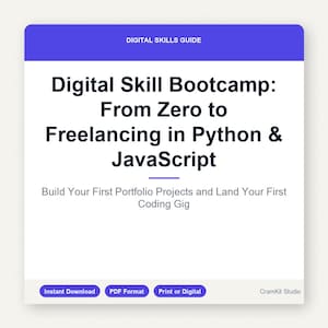 Freelance Coding Guide: Learn Python & JavaScript Online | Digital Bootcamp for Beginners | Portfolio Builder