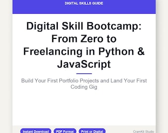 Freelance Coding Guide: Learn Python & JavaScript Online | Digital Bootcamp for Beginners | Portfolio Builder