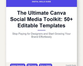 Canva Templates for Social Media Kit | 50+ Editable Instagram Posts | Small Business Branding Kit