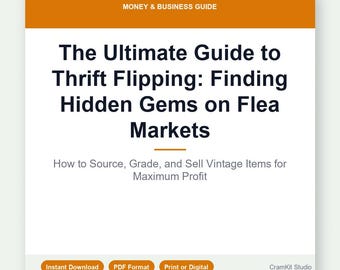 掘り出し物転売ガイド：ヴィンテージの逸品を見つけて売るための究極の設計図｜転売副業PDF