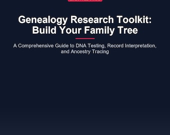 Genealogy Research Toolkit: Family Tree Guide for DNA Testing & Ancestry Tracing | Printable PDF