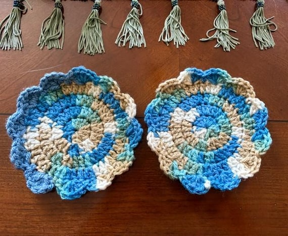 Handmade Multicolor Coasters Set of 2