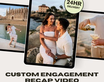 Custom Engagement Video | Cinematic Proposal Recap with Music | Engagement Photo Montage | Instagram Ready Announcement Video | Keepsake