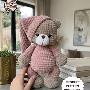 Teddy Bear Crochet Pattern PDF | Ours en Peluche Amigurumi, Patron Crochet Anglais, Jouet Fait Main, Téléchargement Instantané