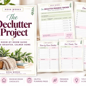 Declutter Planner Printable PDF | Home Organization & Decluttering Workbook