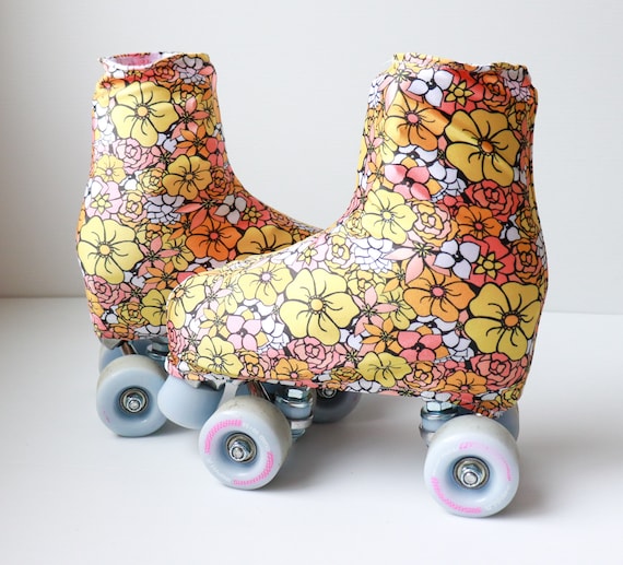 Retro Flower Roller Skate Covers Roller Skate Accessories Etsy