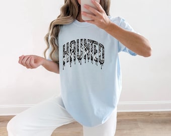 Spooky Baum Grafik Shirt Halloween Horror Geschenk Frauen Gothic Tee Baum T-Shirt Horror Fan dunkles Tshirt Makabre Illustration Vintage Floral