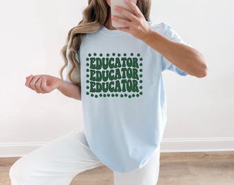 Apple Illustration Shirt Teachers Learning Gift Women Indie Tee Fruit T-Shirt Educator Enthusiast Bohemian Tshirt Education Graphic Line Art