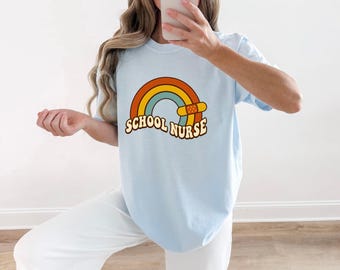 Rainbow Plaster Shirt Nurse Education Gift Women Throwback Tee Plaster Cast T-Shirt Rn Enthusiast Retro Tshirt Teaching Graphic Classic