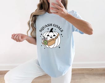 Pumpkin Drawing Shirt Halloween Kitchen Gift Women Chibi Tee Gourd T-Shirt Halloween Fan Manga Tshirt Cooking Graphic Trendy Hip Pack Tshirt