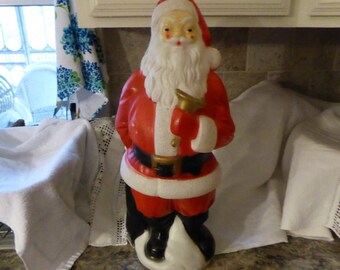 1950s christmas decorations outdoor christmas decorations vtg santa lighted blow mold made by empire plastic corp usa 20tall 1969 mcm - Molded Plastic Christmas Outdoor Decorations 1950s christmas decorations outdoor christmas decorations vtg santa lighted blow mold made by empire plastic corp usa 20tall 1969 mcm - Molded Plastic Christmas Outdoor Decorations