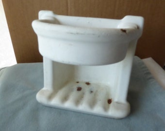 Vintage Jadeite Wall Mount Soap Holder Vintage FixtureSalvage Bathroom Kitchen Soap Dish