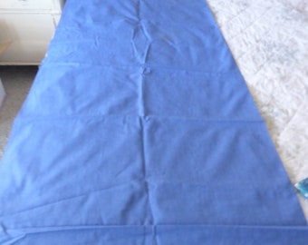 Vintage Blue Medium Weight  Cotton Fabric 1 1/2  Yards long X  48"W  1960s