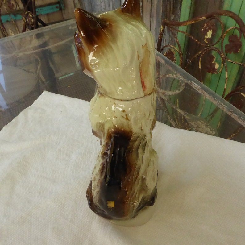 Vintage Beam's Trophy Bourbon Whiskey Cat Decanter 1967 Empty image 6