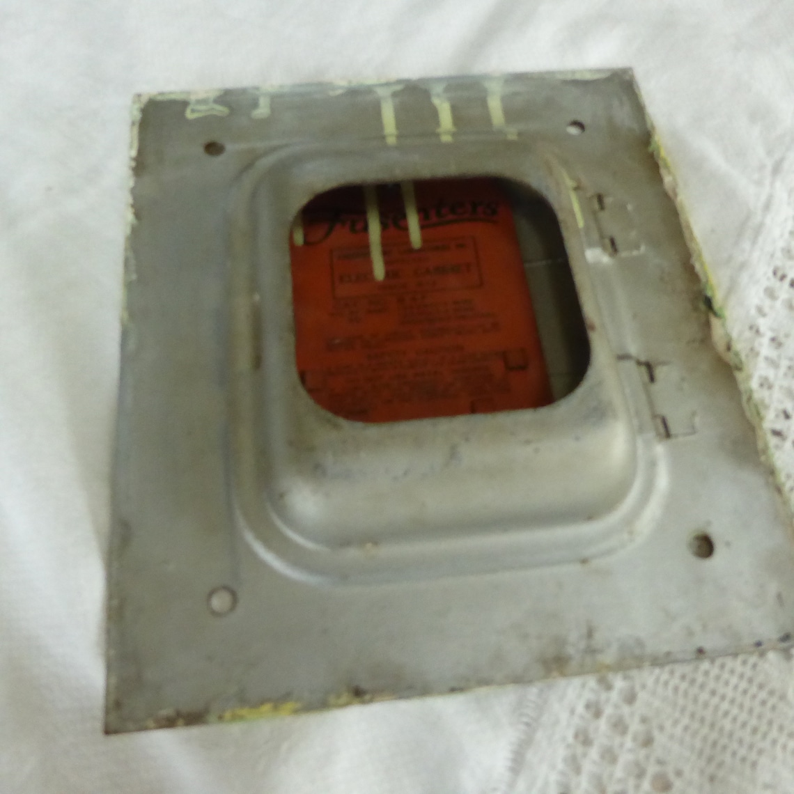 Vintage /antique Metal Fuse Box Door From a 1924 Spanish Etsy