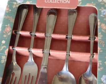 Vintage 52piece service for eight Rogers Stainless Tableware Regency Collection 1993-2010