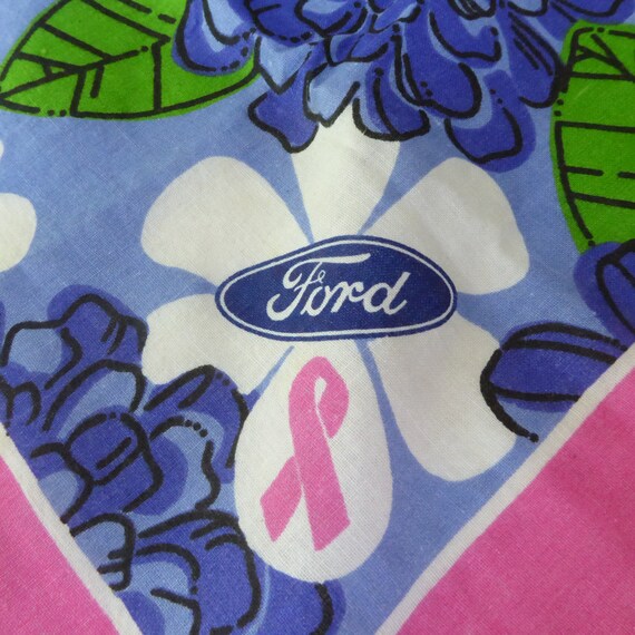 Vintage Ford Ladies  Breast Cancer Neck Scarf  Mi… - image 2