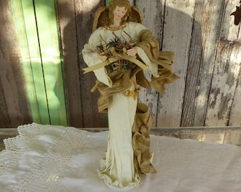 Vintage Dip-N Drape 14"T Angel 1970s