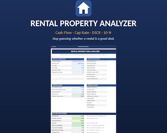 Rental Property Analyzer | Real Estate Calculator Excel & Sheets