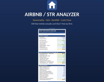 Airbnb Calculator | Short-Term Rental Analyzer Excel & Sheets