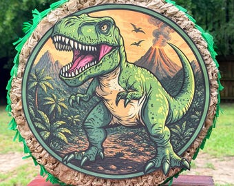 T-Rex Dinosaur Piñata, Jurassic Birthday Party Decor, T-Rex Theme Celebration Item
