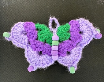 Crochet Fidget Butterfly | Handmade Sensory Butterfly | Desk Buddy Gift