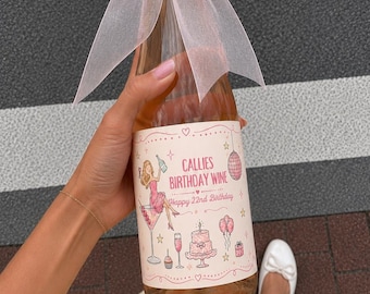 Personalized Birthday Wine and Champagne Label