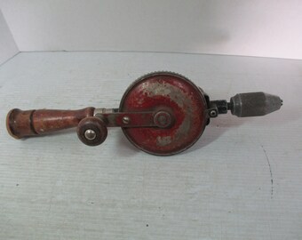 Vintage Craftsman Hand Crank Drill 1071 Vintage Hand Tool Man Cave Decor