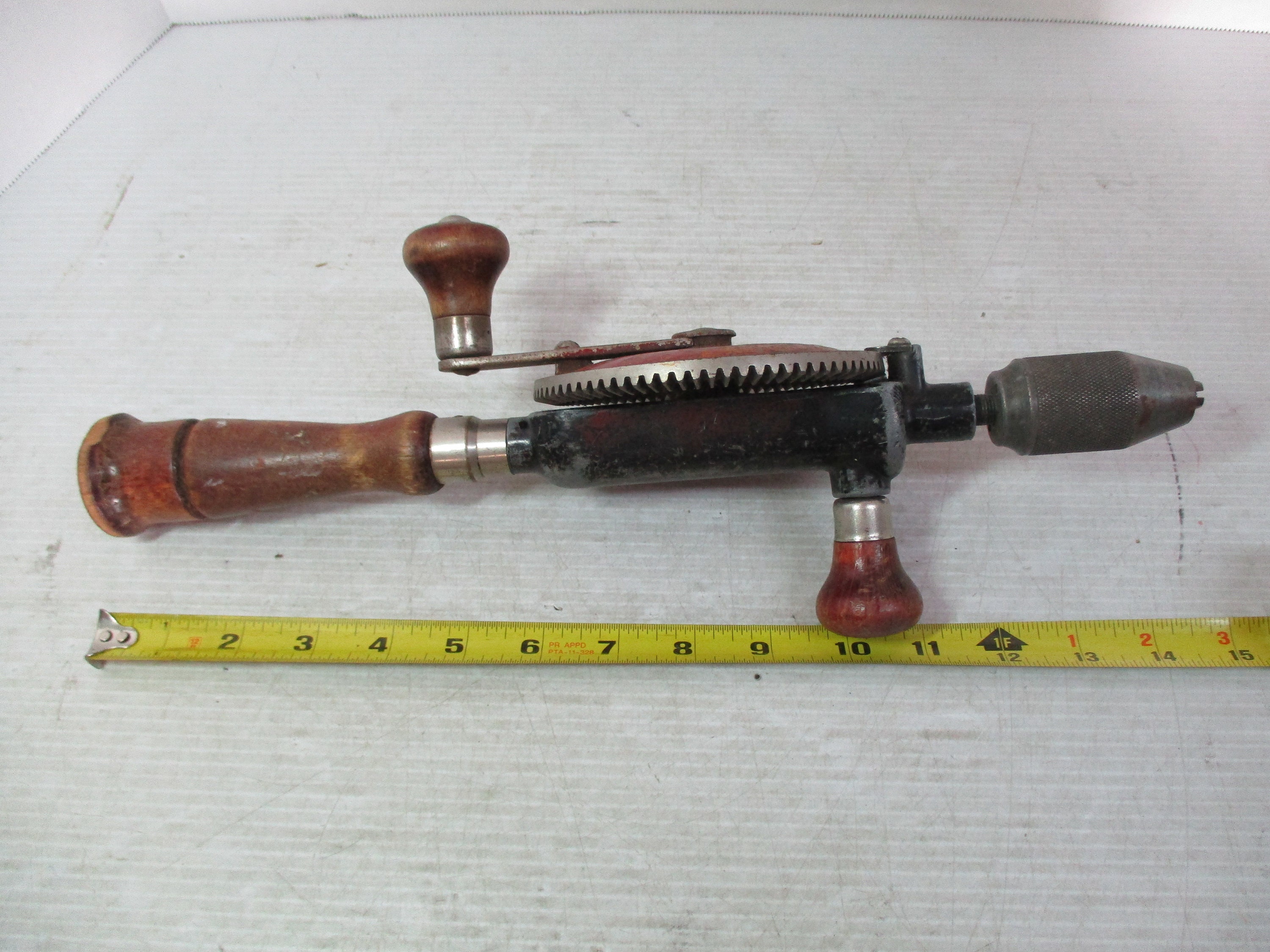 Vintage Craftsman Hand Crank Egg Beater Drill 14 1/2 Long Woodworking