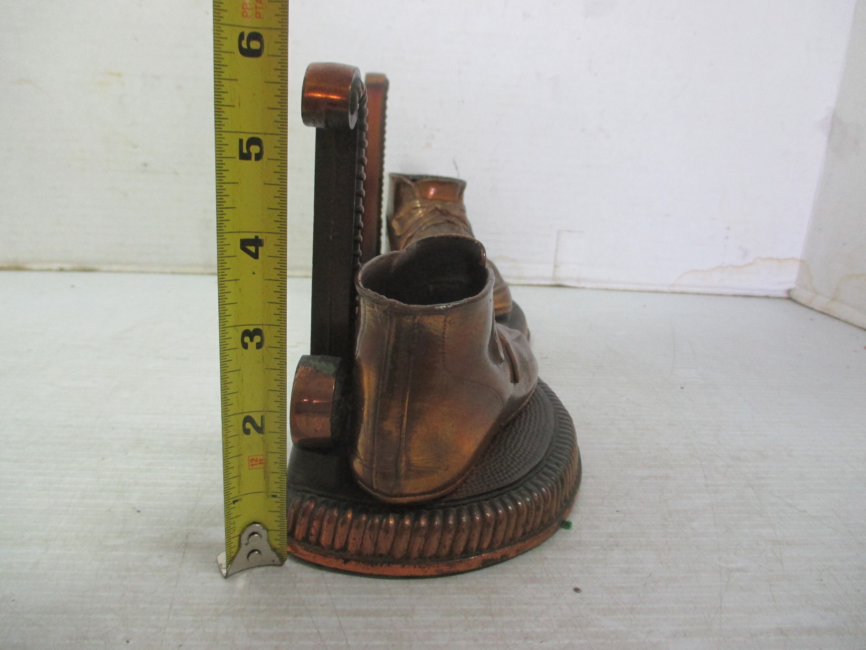 Vintage 1953 Bronze Baby Shoe Display With Stand for Picture Etsy UK