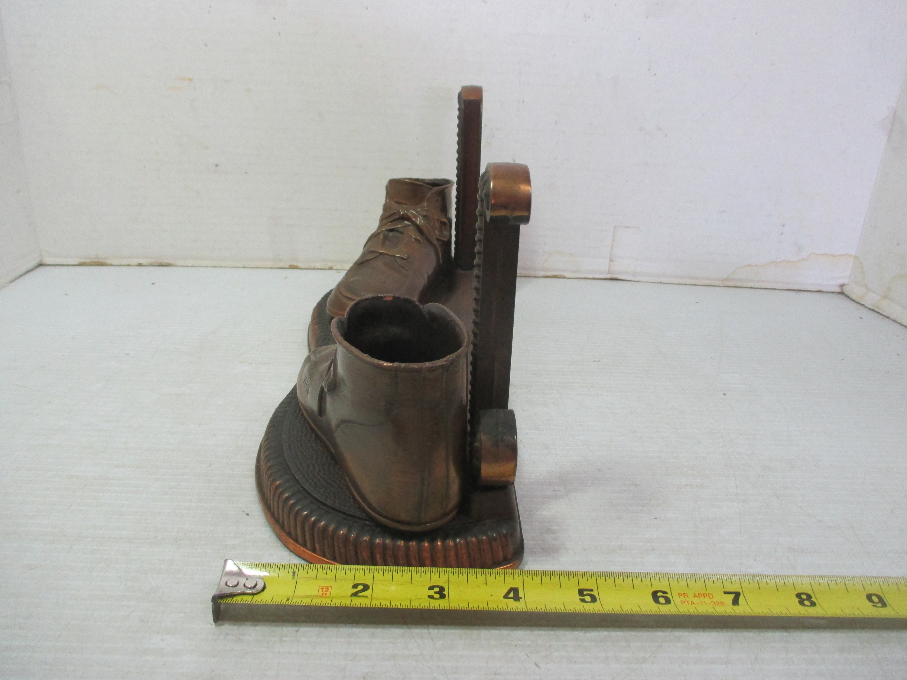 Vintage 1953 Bronze Baby Shoe Display With Stand for Picture Etsy UK