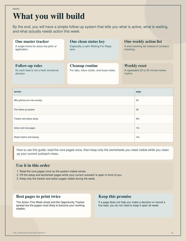Freelancer Follow Up Tracker PDF, Client Ghosting Planner, Pitch & Proposal Log, Upwork Lead Tracker, Printable System image 3