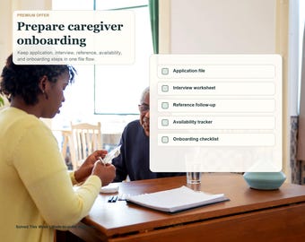 Home Care Caregiver Einrichtungs-Kit, Business Forms, Onboarding Tracker (Digitaler Download)