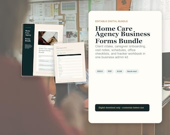 Home Caresilber Business Forms Bundle (bearbeitbare Vorlagen)