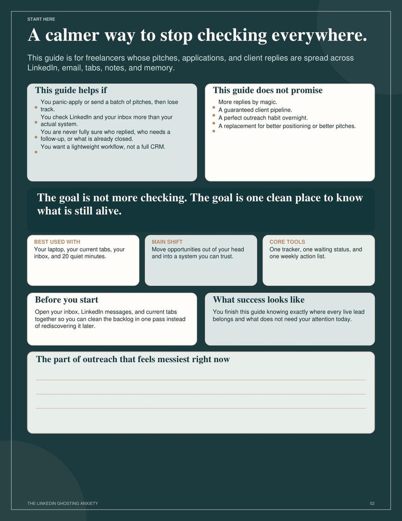 Freelancer Follow Up Tracker PDF, Client Ghosting Planner, Pitch & Proposal Log, Upwork Lead Tracker, Printable System image 2