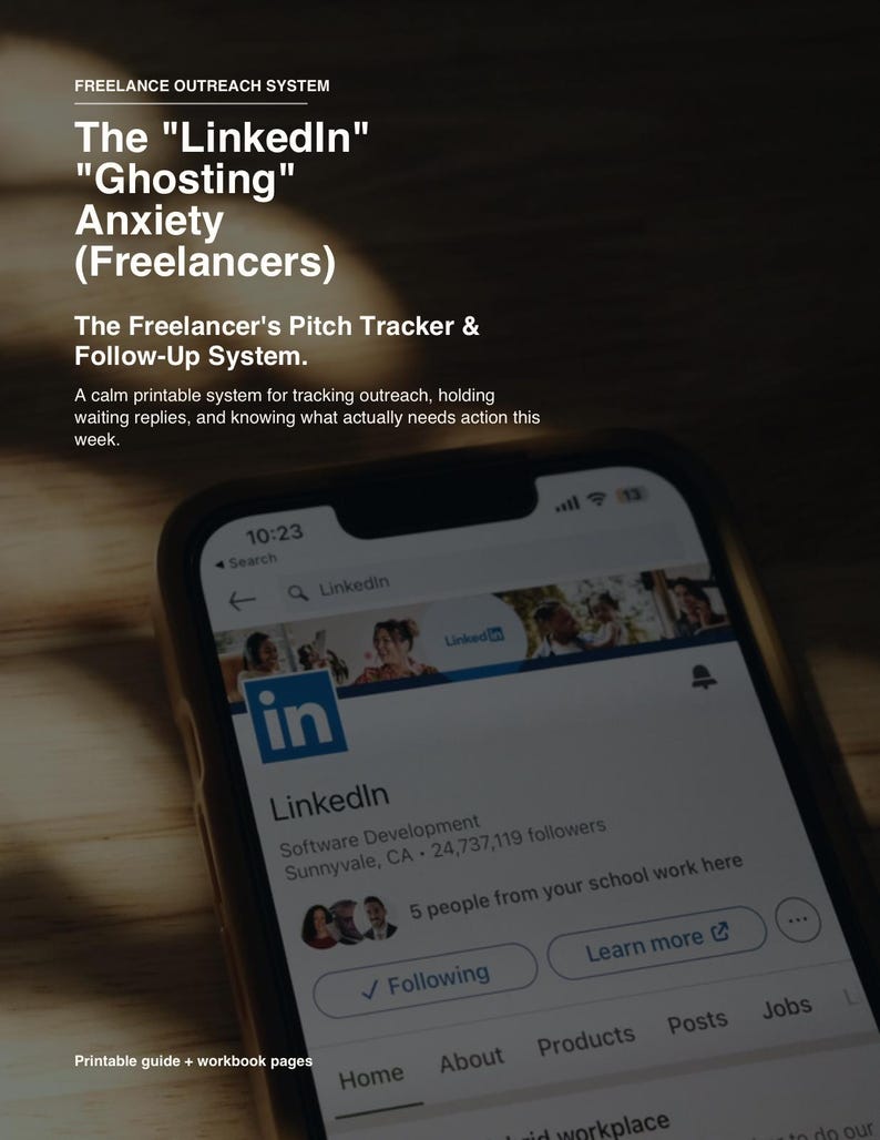 Freelancer Follow Up Tracker PDF, Client Ghosting Planner, Pitch & Proposal Log, Upwork Lead Tracker, Printable System image 1