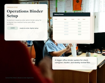 Home Care Business Forms Einrichtung, Vorgangsmappe, benutzerdefinierte Vorlagen für Kundenbetreuer, nicht medizinischer Apothekertracker