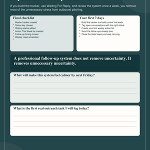 Freelancer Follow Up Tracker PDF, Client Ghosting Planner, Pitch & Proposal Log, Upwork Lead Tracker, Printable System image 5