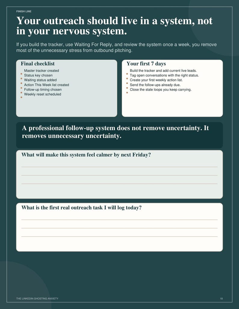 Freelancer Follow Up Tracker PDF, Client Ghosting Planner, Pitch & Proposal Log, Upwork Lead Tracker, Printable System image 5